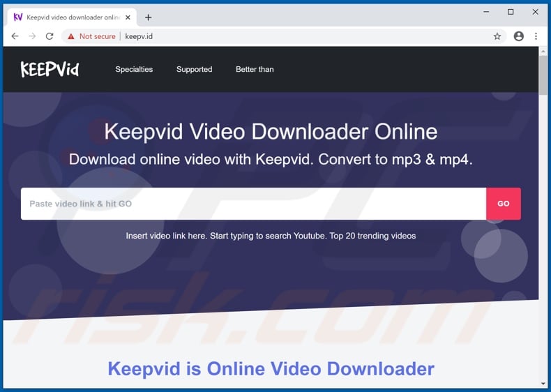 keepv[.]id pop-up redirects