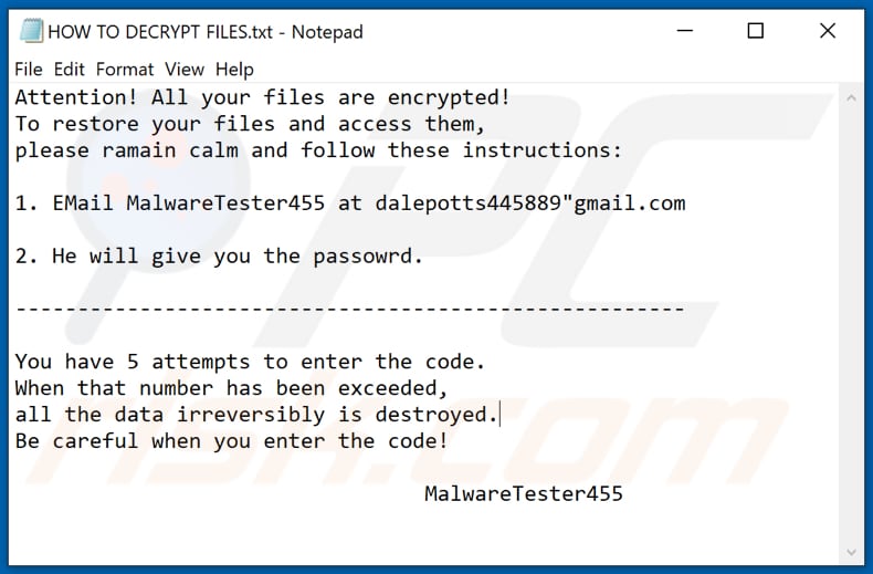LOCKED ransomware text file (HOW TO DECRYPT FILES.txt)