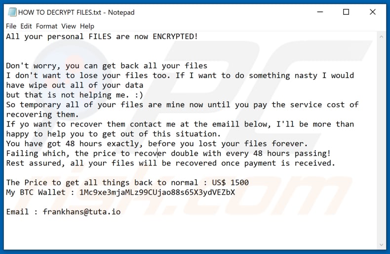Locks ransomware text file (HOW TO DECRYPT FILES.txt)