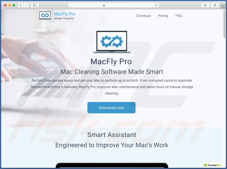 Website used to promote MacFly Pro PUA