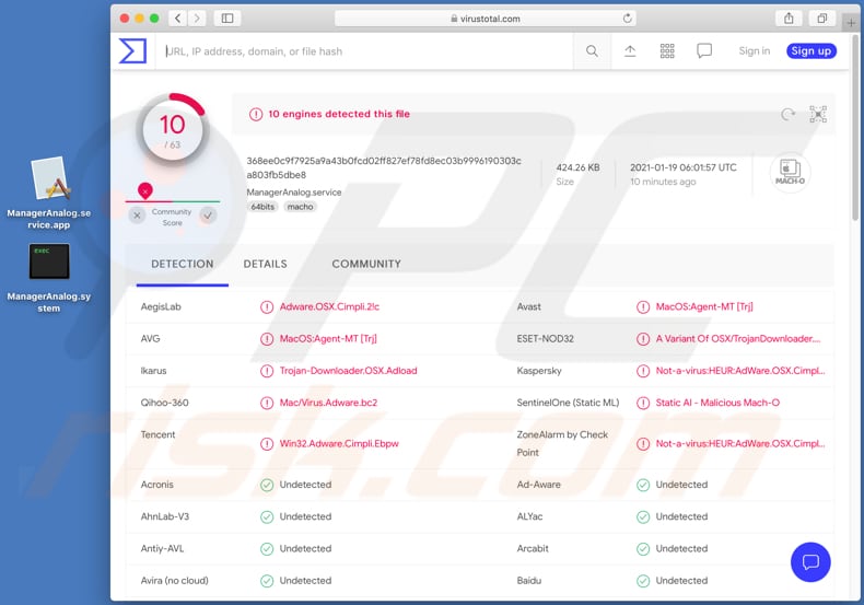 ManagerAnalog adware