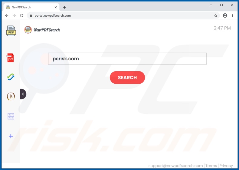 newpdfsearch.com browser hijacker