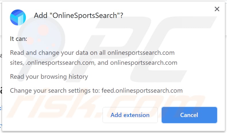 onlinesportssearch browser hijacker notification