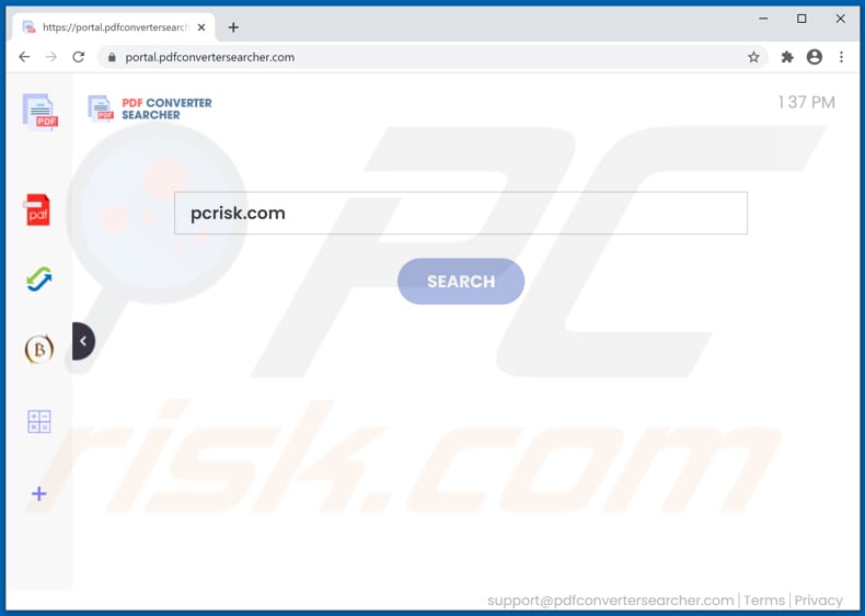 pdfconvertersearcher.com browser hijacker