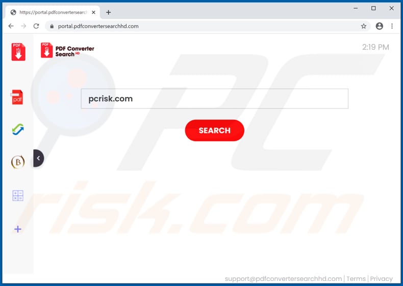 pdfconvertersearchhd.com browser hijacker