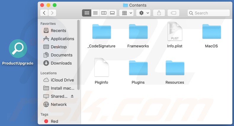 ProductUpgrade adware install folder