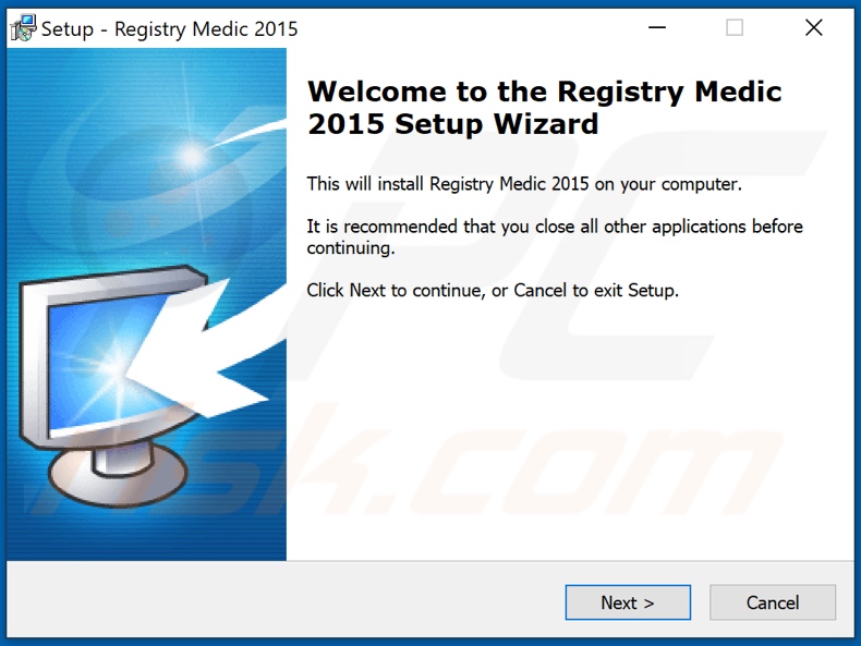 Registry Medic PUA installation setup