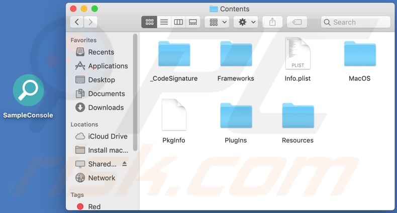 sampleconsole adware contents folder