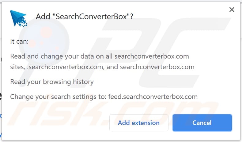 searchconverterbox browser hijacker notification