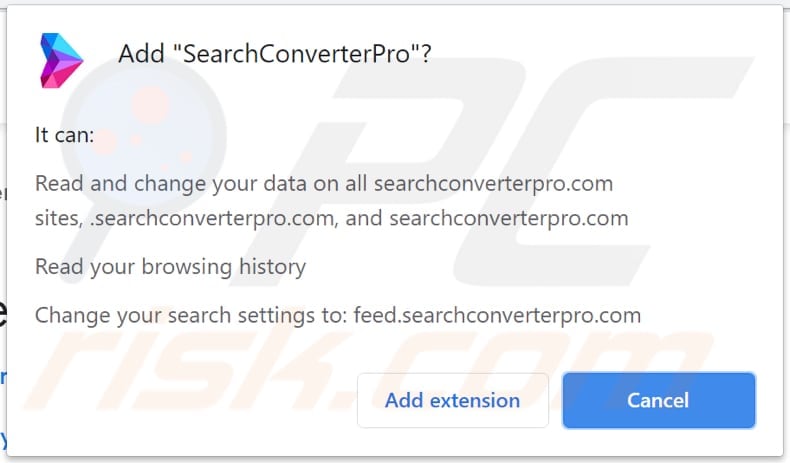 searchconverterpro browser hijacker notification