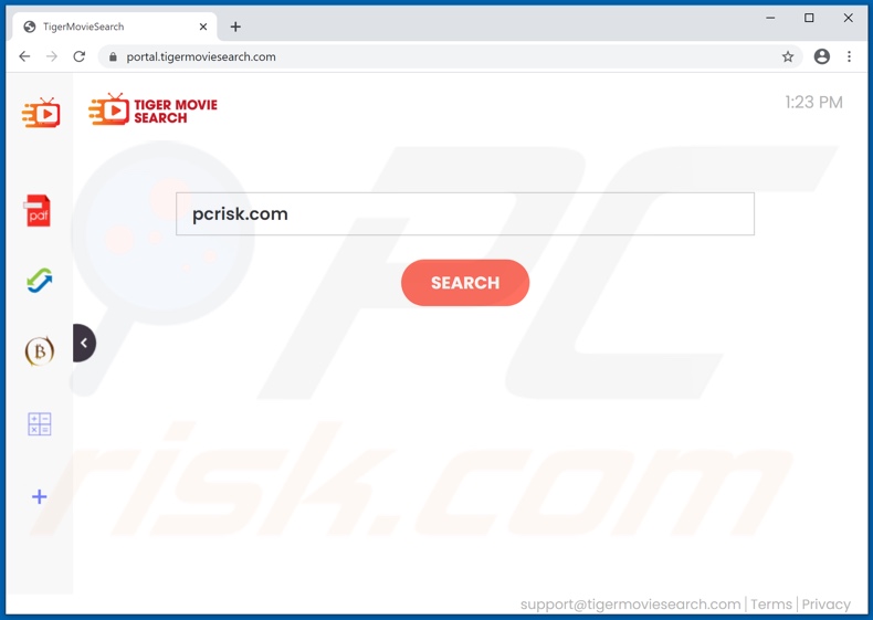 tigermoviesearch.com browser hijacker