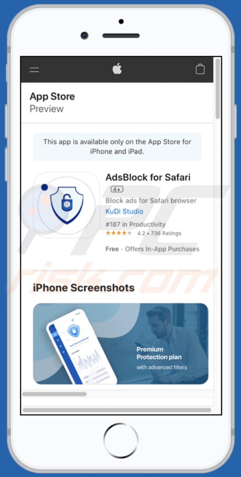 alert-info.space pop-up scam promoted app adblock for safari