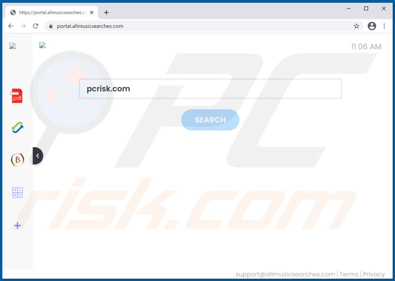 allmusicsearches.com browser hijacker