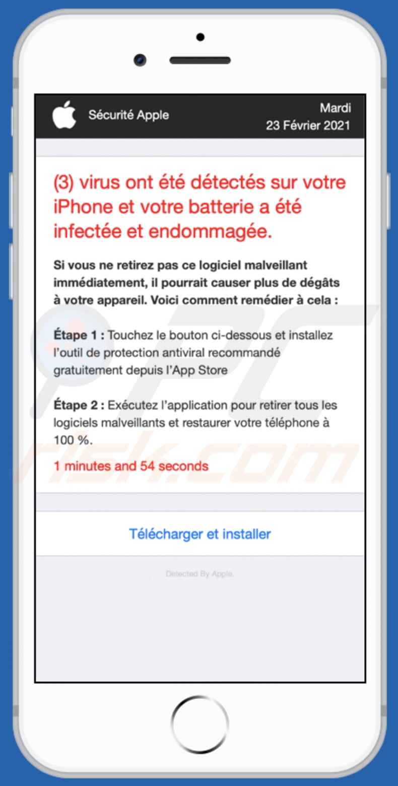 app-department.report pop-up scam french variant background