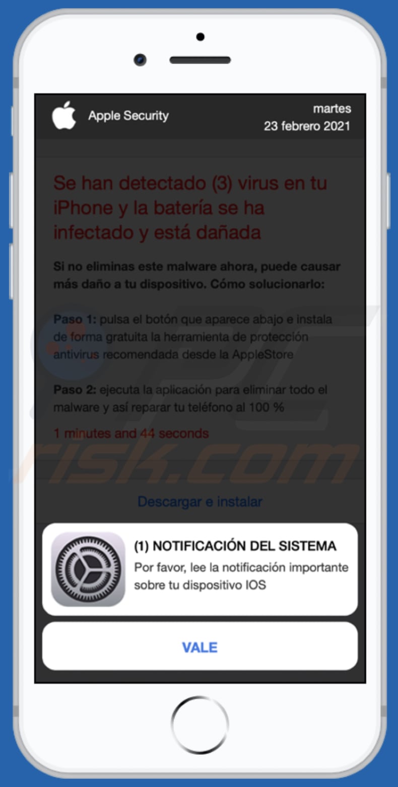 app-department.report pop-up scam spanish variant-pop-up