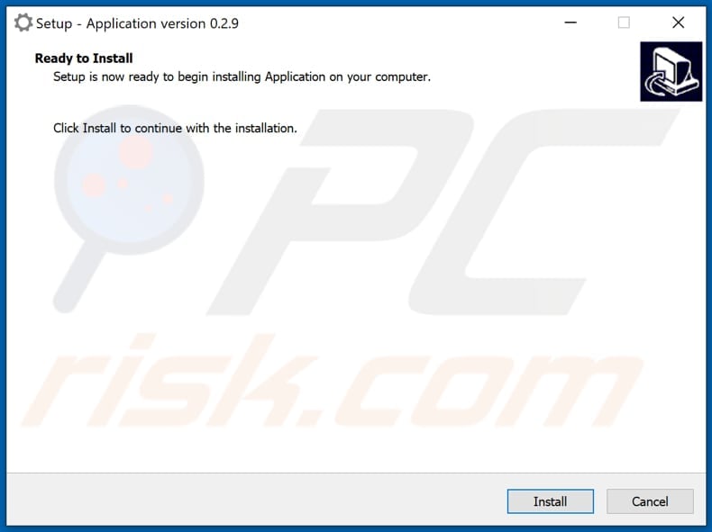 application adware installer step 1