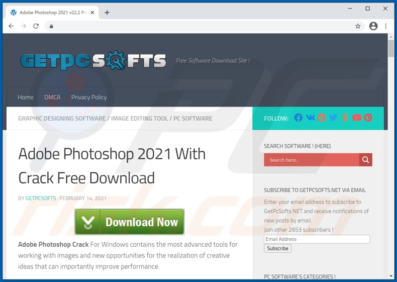 application adware download website
