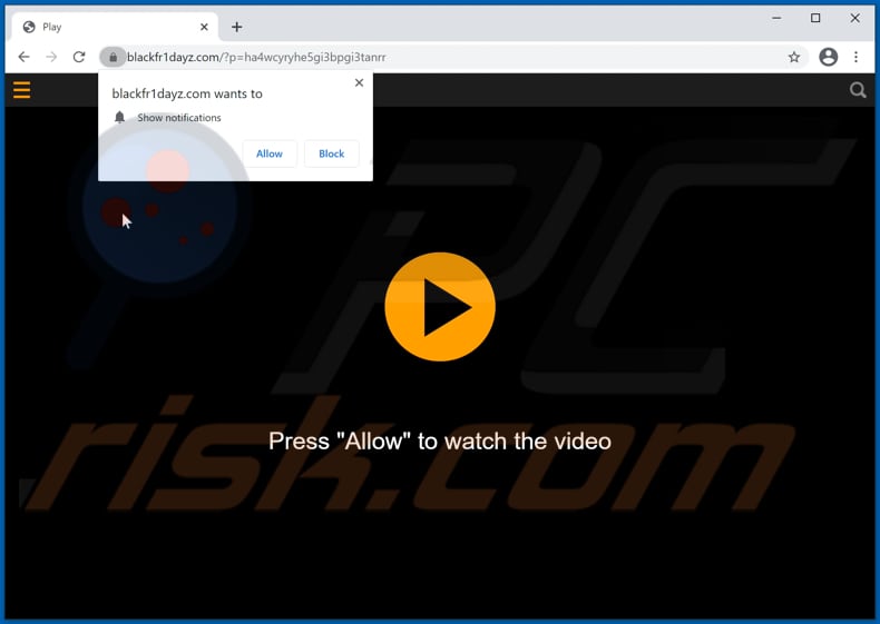 blackfr1dayz[.]com pop-up redirects