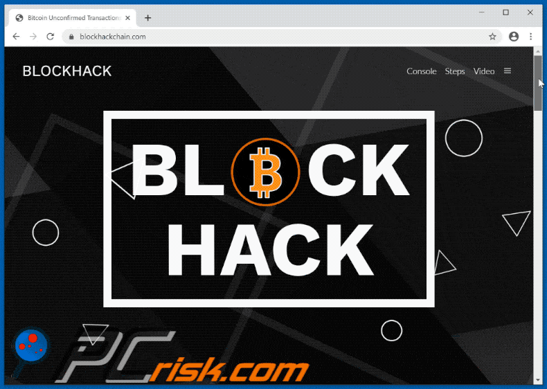 Appearance of Block Hack scam