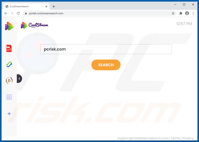 coolstreamsearch.com browser hijacker