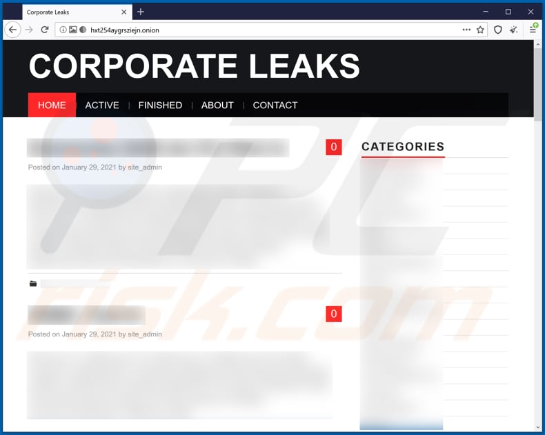 derzko website used to leak victim data