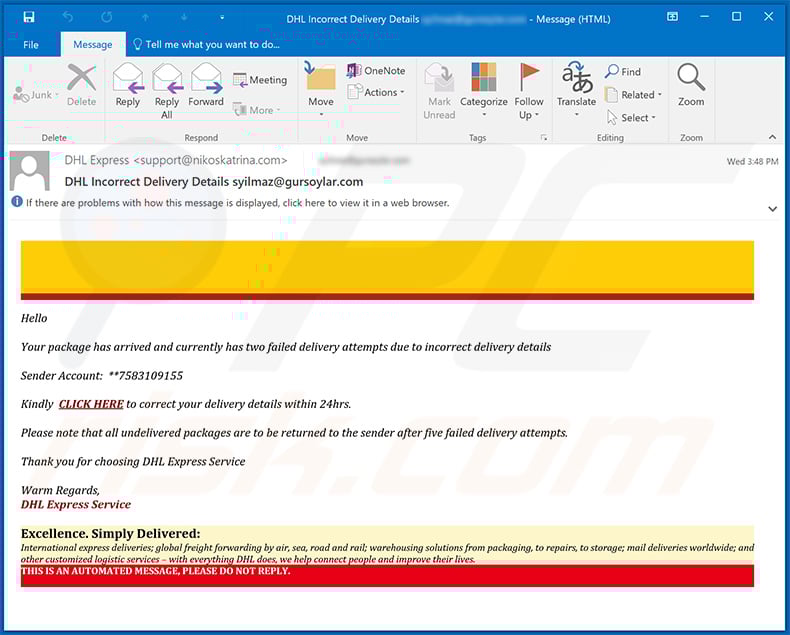 DHL Express spam email (2021-02-11)
