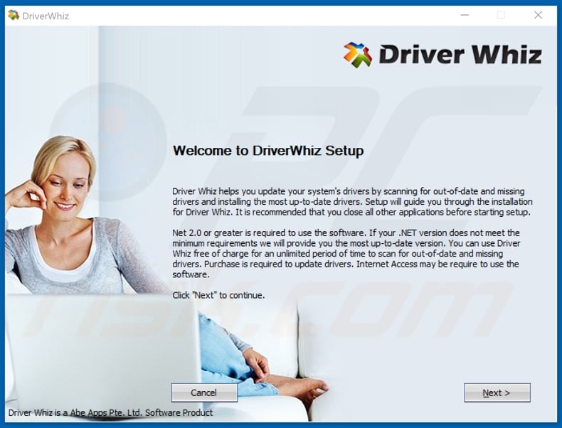 Driver Whiz PUA installation setup