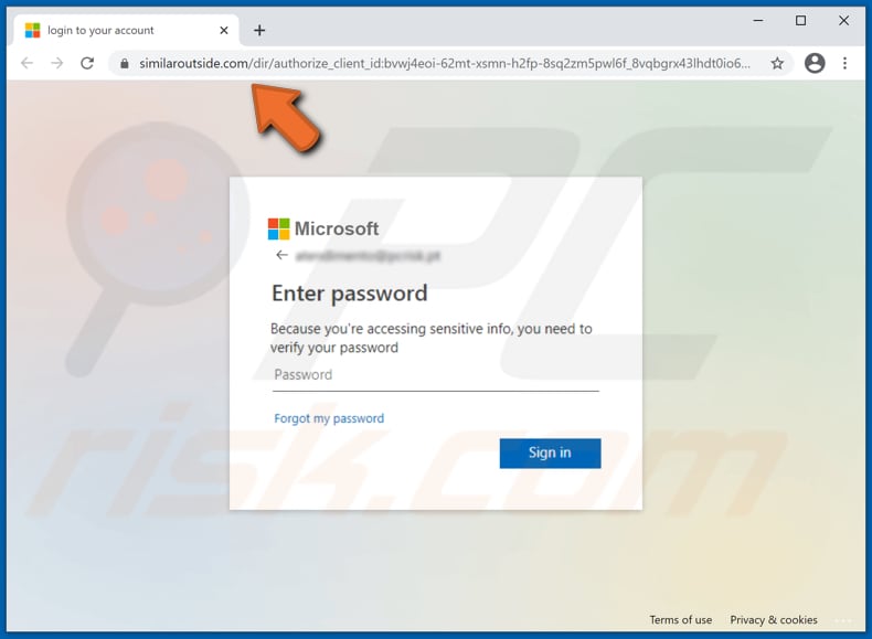 employee benefits email scam fake microsoft login page