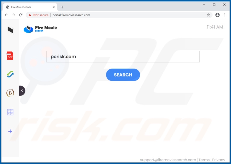firemoviesearch.com browser hijacker
