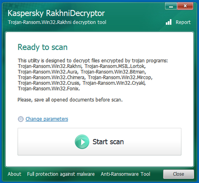 Kaspersky RakhniDecryptor for Fonix ransomware