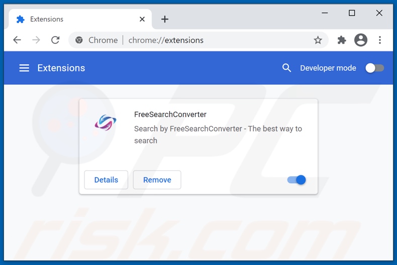 Removing freesearchconverter.com related Google Chrome extensions