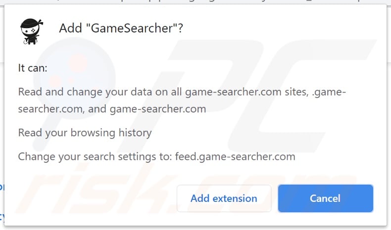 FreeSearchConverter browser hijacker asking for permissions