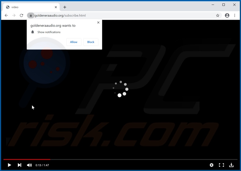 goldeneraaudio[.]org pop-up redirects