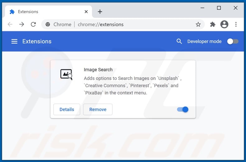 Removing Image Search ads from Google Chrome step 2