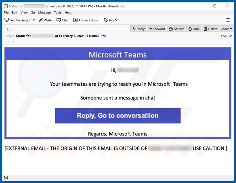 Microsoft Corporation - Email Account Update Scam - Removal and recovery steps
