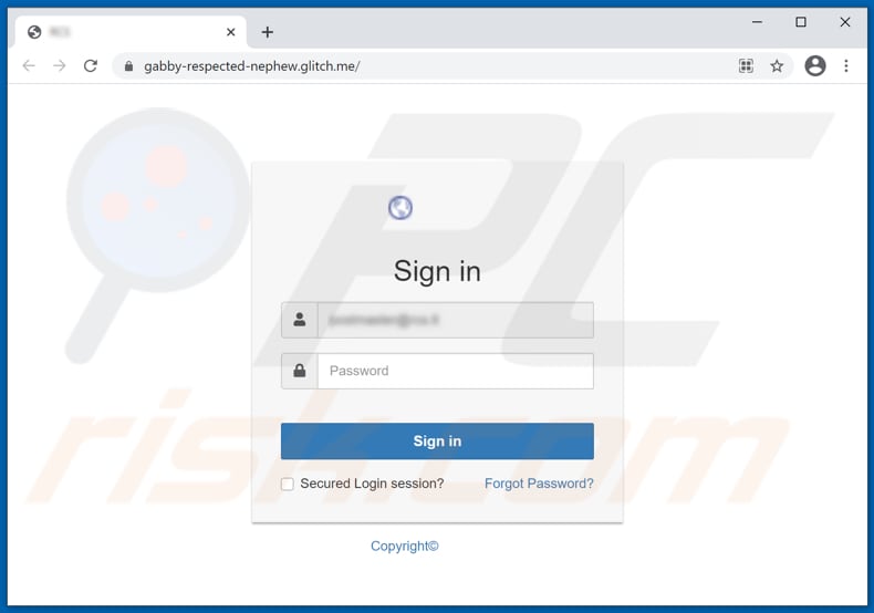 new sign-in on email scam fake sign-in website used to steal credentials