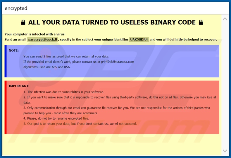 Paralock decrypt instructions (info.hta)