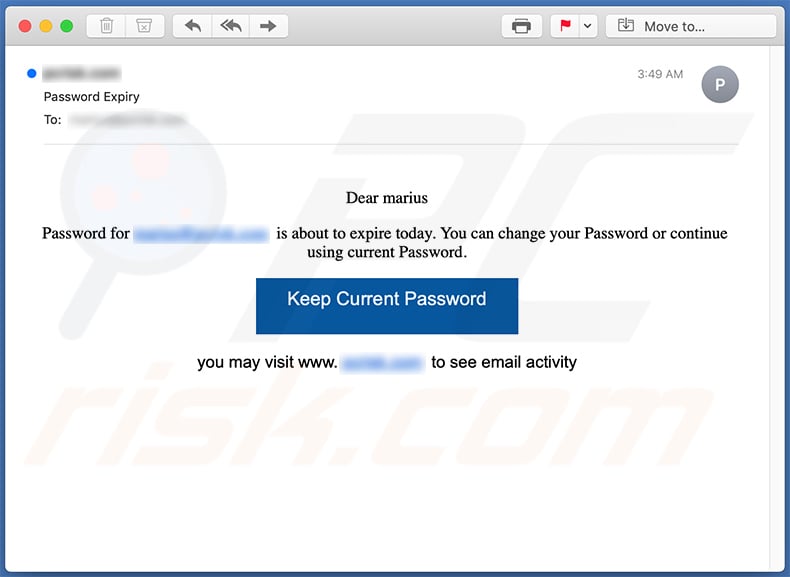 Security Change Spam: Your Hotmail Account Services Has Expired