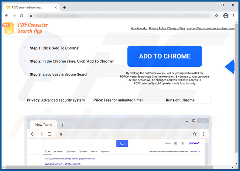 PDFConverterSearchApp browser hijacker-promoting website (2021-02-23)