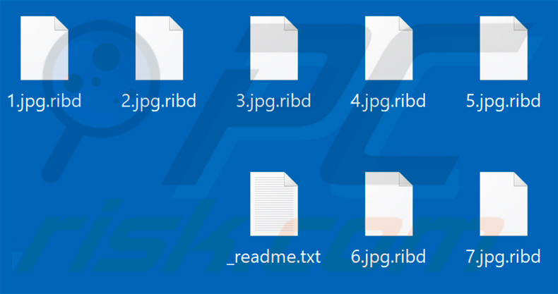Files encrypted by Ribd ransomware (.ribd extension)