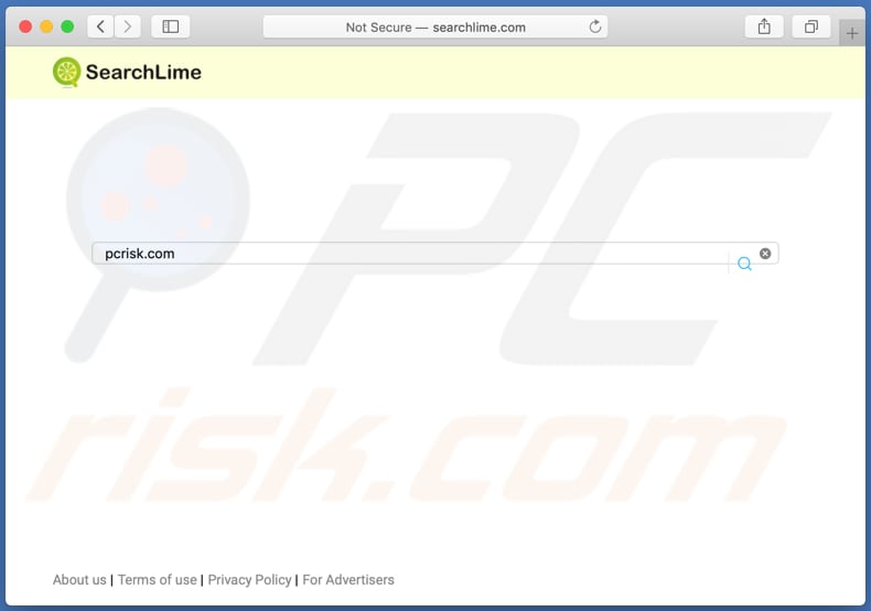  Search Lime browser hijacker on a Mac computer
