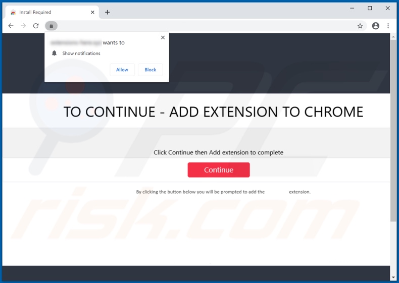 Website used to promote Simple Tab browser hijacker