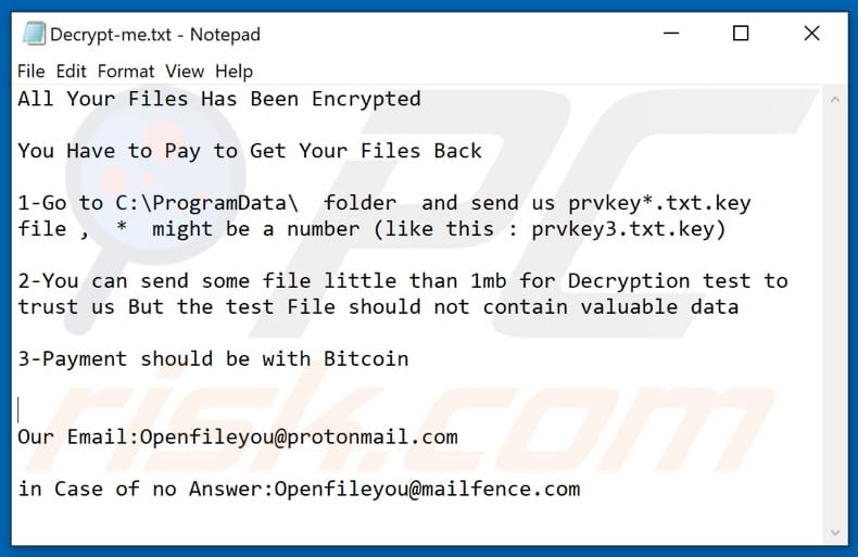 Snoopdogg decrypt instructions (Decrypt-me.txt)