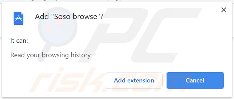 soso browse browser hijacker notification