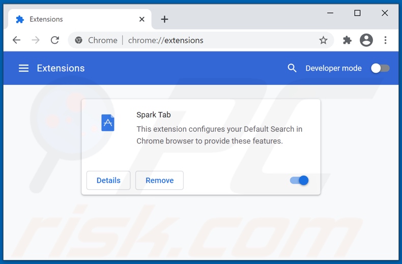 Removing tailsearch.com related Google Chrome extensions