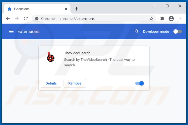 Removing thevideosearch.com related Google Chrome extensions