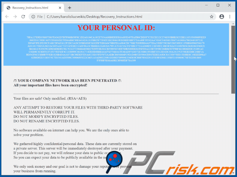 Us1 ransomware ransom note GIF