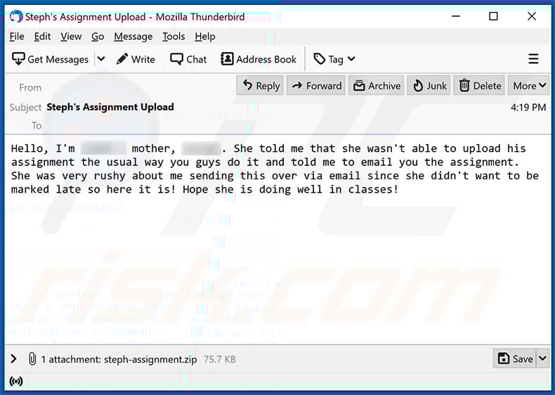 VAGGEN ransomware proliferating spam email