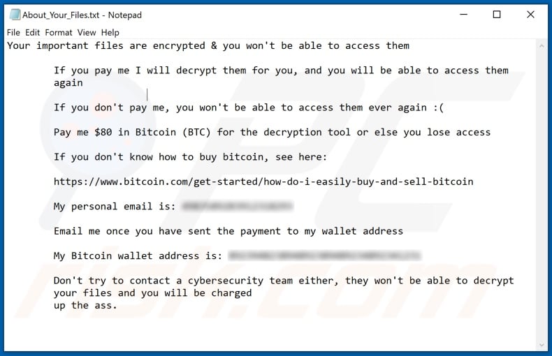 VAGGEN ransomware text note (About_Your_Files.txt)