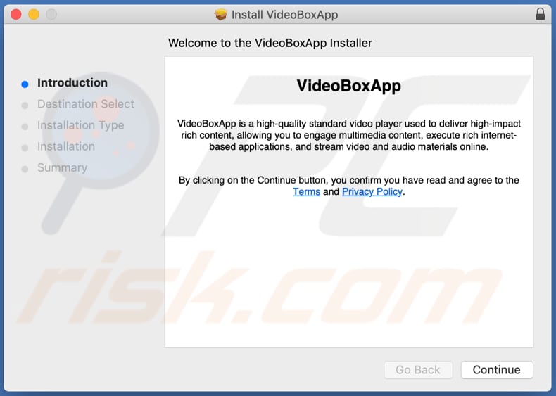 Delusive installer used to promote VideoBoxApp adware